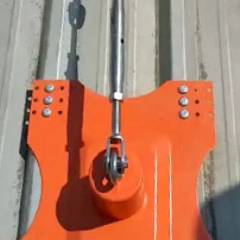 Horizontal safety line installed throughout the roof